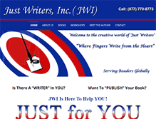 Tablet Screenshot of justwriters.com
